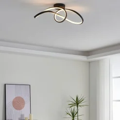 EGLO connect LED-loftlampe Calarossa-Z, sort, aluminium