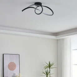 EGLO connect LED-loftlampe Calarossa-Z, sort, aluminium