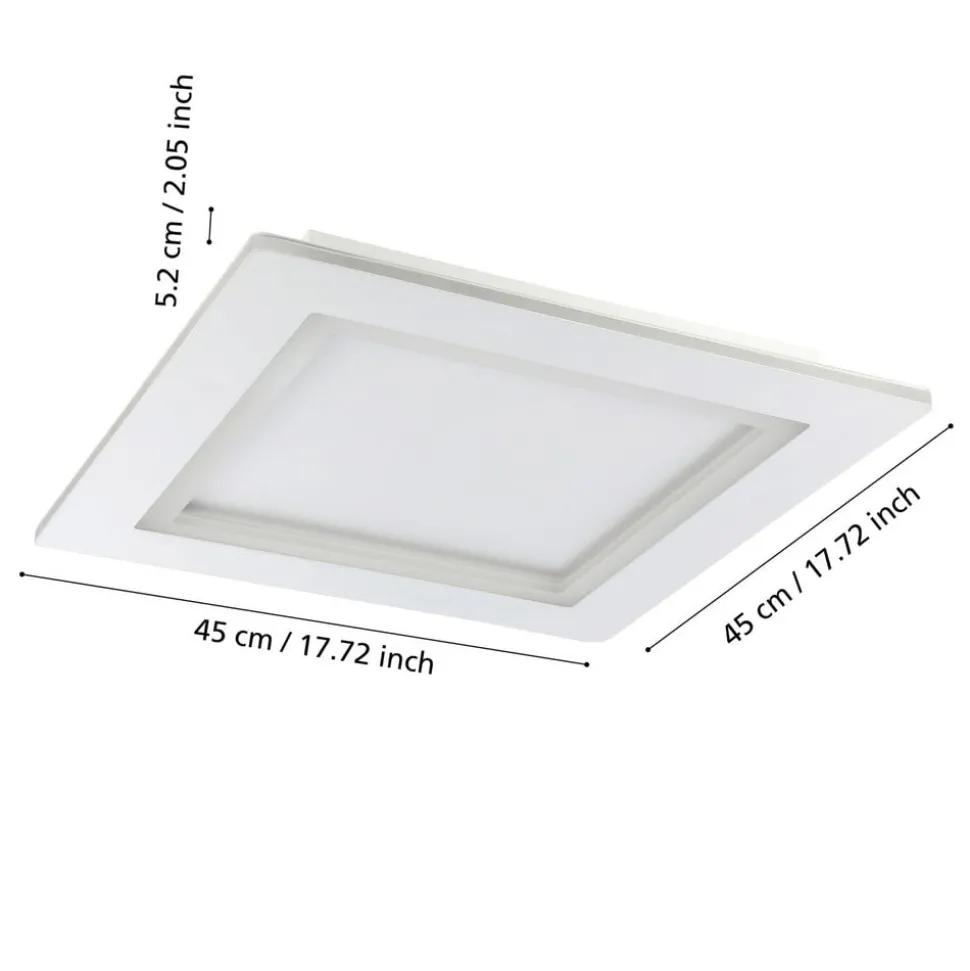 EGLO connect LED-loftlampe Padrogiano-Z 1 lyskilde, 45 x 45 cm