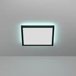 EGLO connect LED-loftlampe Rovito-Z, sort, 29 x 29 cm