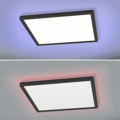 EGLO connect LED-loftlampe Rovito-Z, sort, 29 x 29 cm