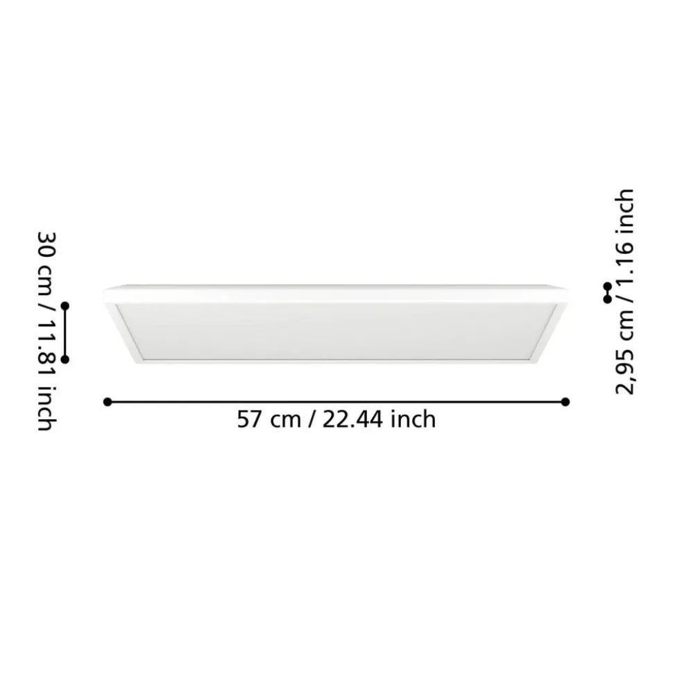 EGLO connect LED-loftlampe Rovito-Z, hvid, 57 x 30 cm
