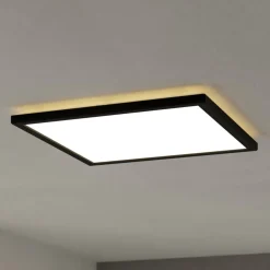 EGLO connect LED-loftlampe Rovito-Z, sort, 39 x 39 cm