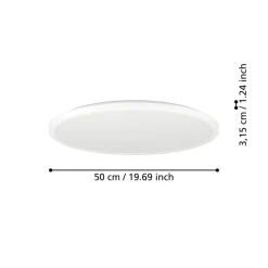 EGLO connect LED-loftlampe Rovito-Z, hvid, Ø 50 cm