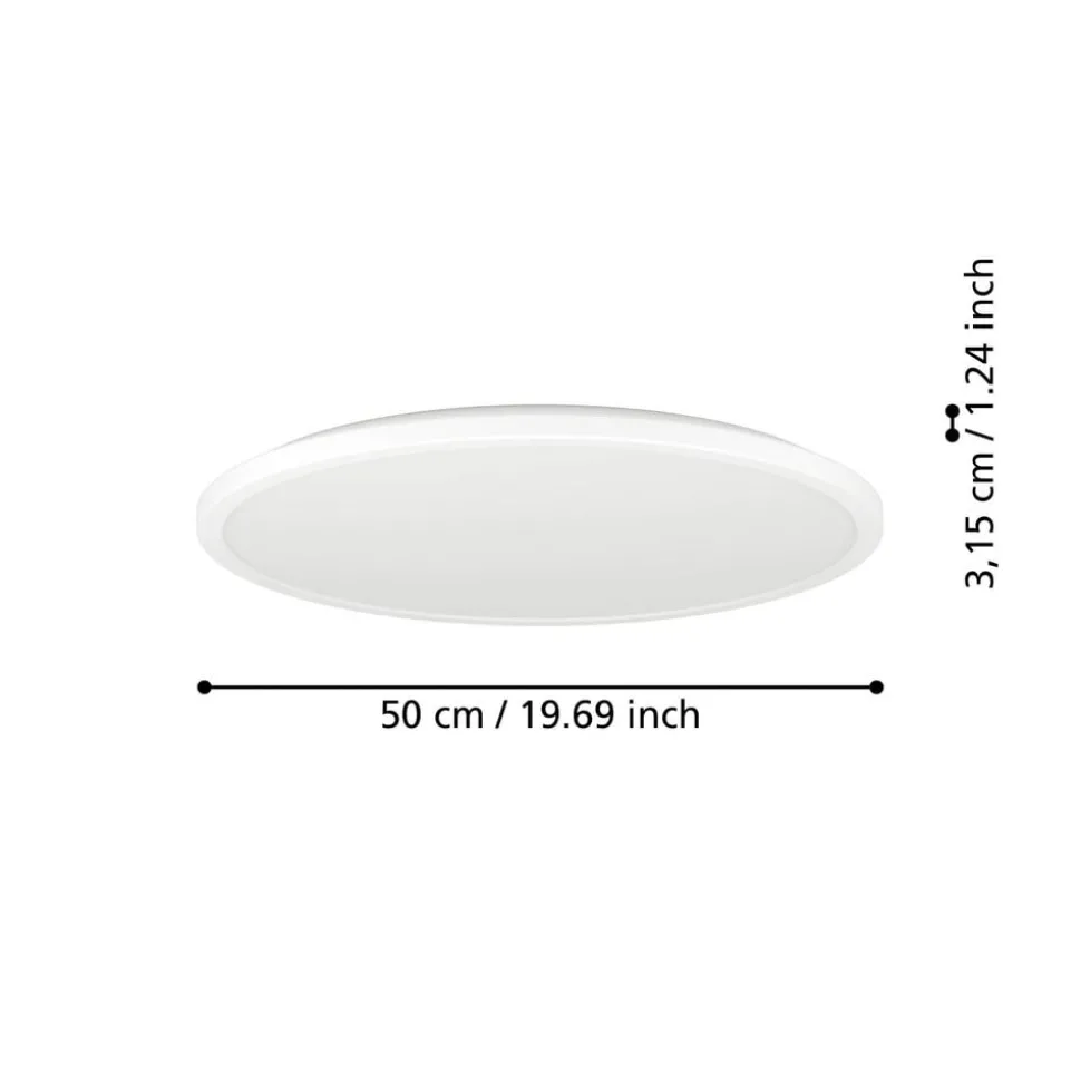 EGLO connect LED-loftlampe Rovito-Z, hvid, Ø 50 cm