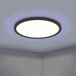 EGLO connect LED-loftlampe Rovito-Z, sort, Ø 30 cm