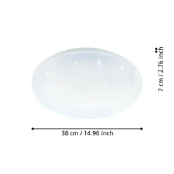 EGLO connect loftlampe Totari-Z, Ø38cm, 19W, krystal effekt