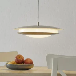 EGLO connect Moneva-C LED-hængelampe nikkel Ø 40,5