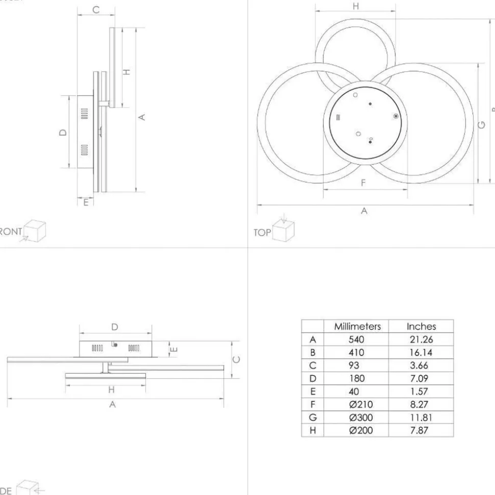 EGLO connect Parrapos-Z LED-loftlampe, 3 lyskilder