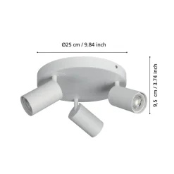 EGLO connect Telimbela-Z loftspot 3 lyskilder hvid