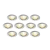 ELC Dakarra indbygnings-downlight, 10, GU10 nikkel