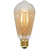 E27 LED-filamentpære, 0,75 W, 2.000 K, ravgul