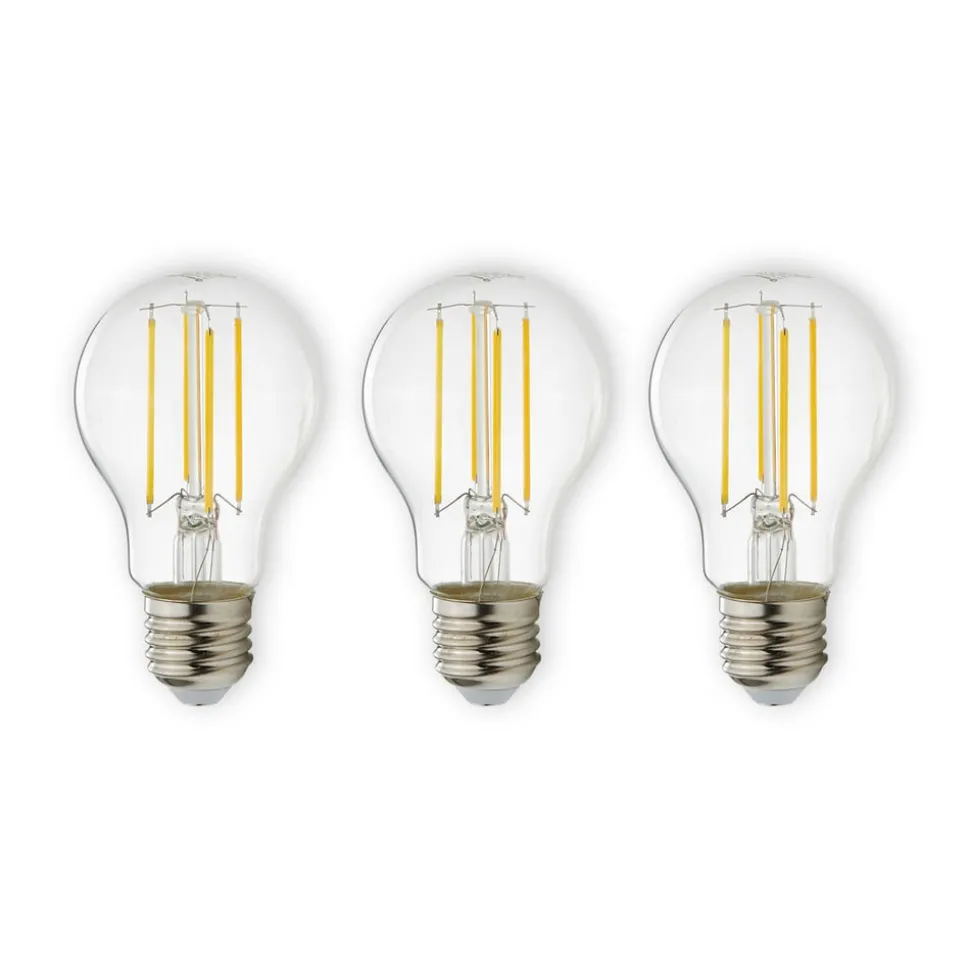 E27 LED-filament 7 W 806lm 2.700 K klar, 3 stk