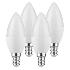 E14 LED-kertepære 5,5 W 2.700 K sæt 3+1 470lm mat