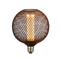 E27 LED-pære Mesh 3,5 W 1.800 K Ø12cm sort