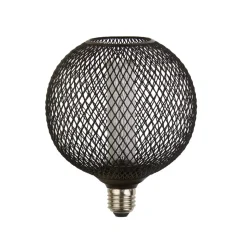 E27 LED-pære Mesh 3,5 W 1.800 K Ø12cm sort