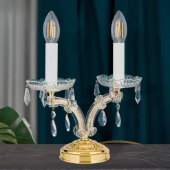 Elegant TJURA bordlampe med krystaller