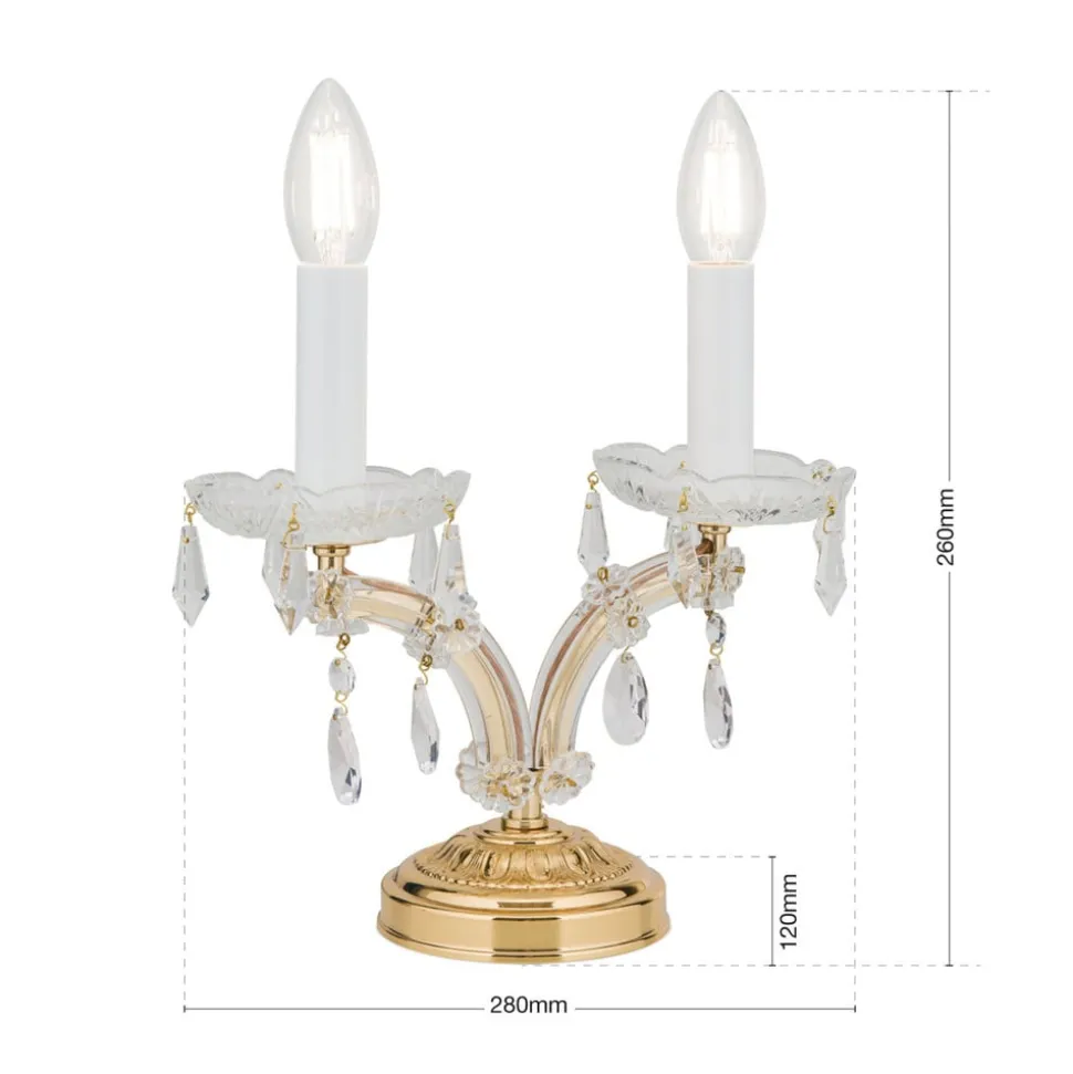 Elegant TJURA bordlampe med krystaller