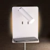 Element LED-væglampe med hylde, mat hvid