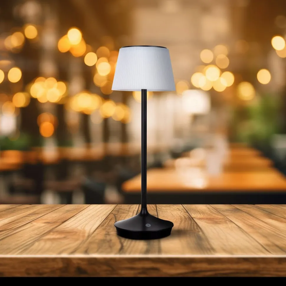 Emmi LED-bordlampe, solcelle, CCT, opladelig, sort