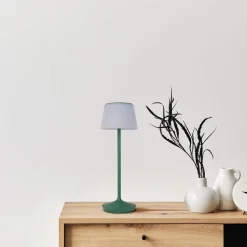 Emmi LED-bordlampe, solcelle, CCT, opladelig, grøn
