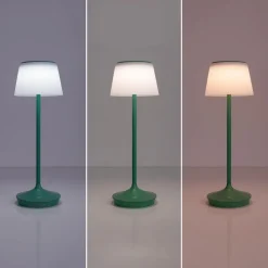 Emmi LED-bordlampe, solcelle, CCT, opladelig, grøn