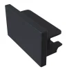 Endekappe Track, 1-faset skinne, sort