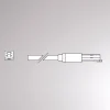 Endetilkobling til Volare-skinne Kabel 2m sort