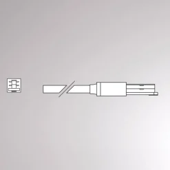 Endetilkobling til Volare-skinne Kabel 2m sort