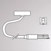 Endetilkobling Volare, kabel 2 m, baldakin, hvid