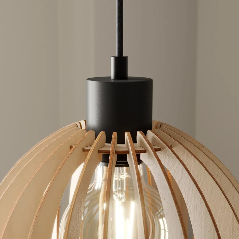 Envostar Clay hængelampe birkeplywood Ø 23 cm