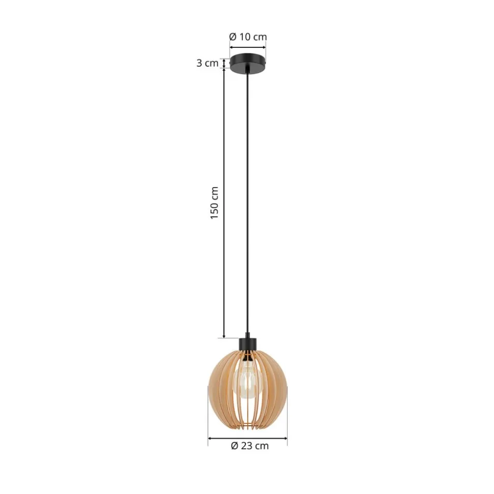 Envostar Clay hængelampe birkeplywood Ø 23 cm