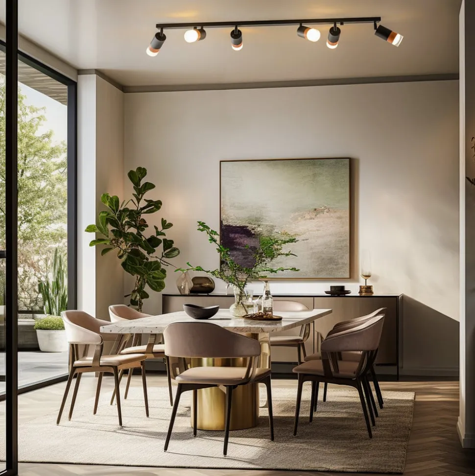 Envostar Fida loftspot, 6 lyskilder, sort