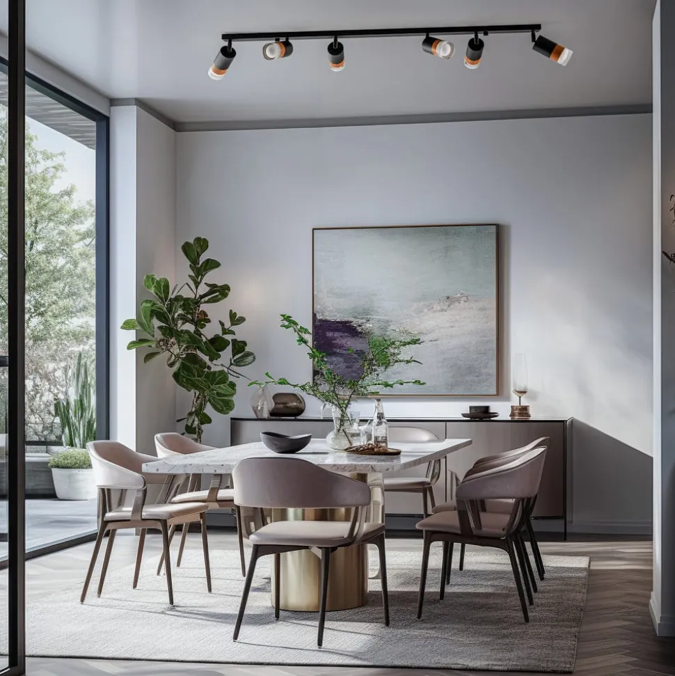 Envostar Fida loftspot, 6 lyskilder, sort