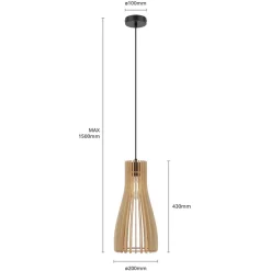 Envostar Furn pendel, birkekrydsfiner, 1fl