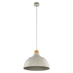 Envostar Kaitt hængelampe, beige, Ø 34 cm, trædetaljer