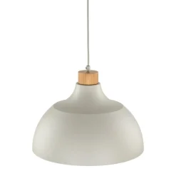 Envostar Kaitt hængelampe, beige, Ø 34 cm, trædetaljer