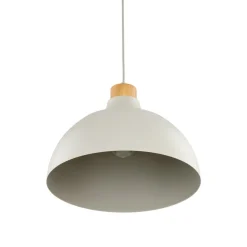Envostar Kaitt hængelampe, beige, Ø 34 cm, trædetaljer