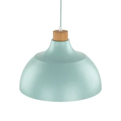 Envostar Kaitt hængelampe, mintgrøn, Ø 34 cm, trædetaljer