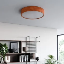 Envostar Kerio loftlampe, Ø47cm, rustik fyrretræ