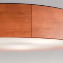 Envostar Kerio loftlampe, Ø47cm, rustik fyrretræ