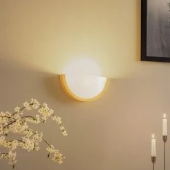 Envostar Kris væglampe bredde 27,5 cm fyr natur