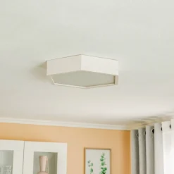 Envostar loftlampe Hagen, hvid fyrretræ