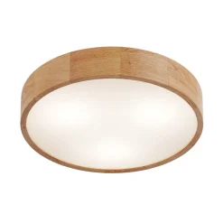 Envostar loftlampe Kerio, Ø 47 cm, naturligt egetræ