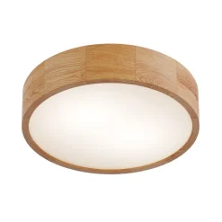 Envostar loftlampe Kerio, Ø 37 cm, naturligt egetræ