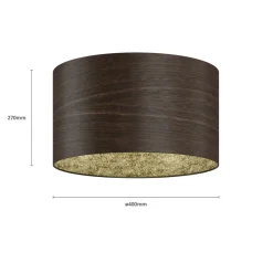 Envostar loftslampe i finér røget eg Ø 40cm