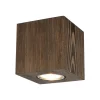Envostar Tuni downlight, fyrretræ bejdset valnød