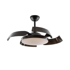 Enzo LED-loftventilator, dæmpbar, CCT, sort