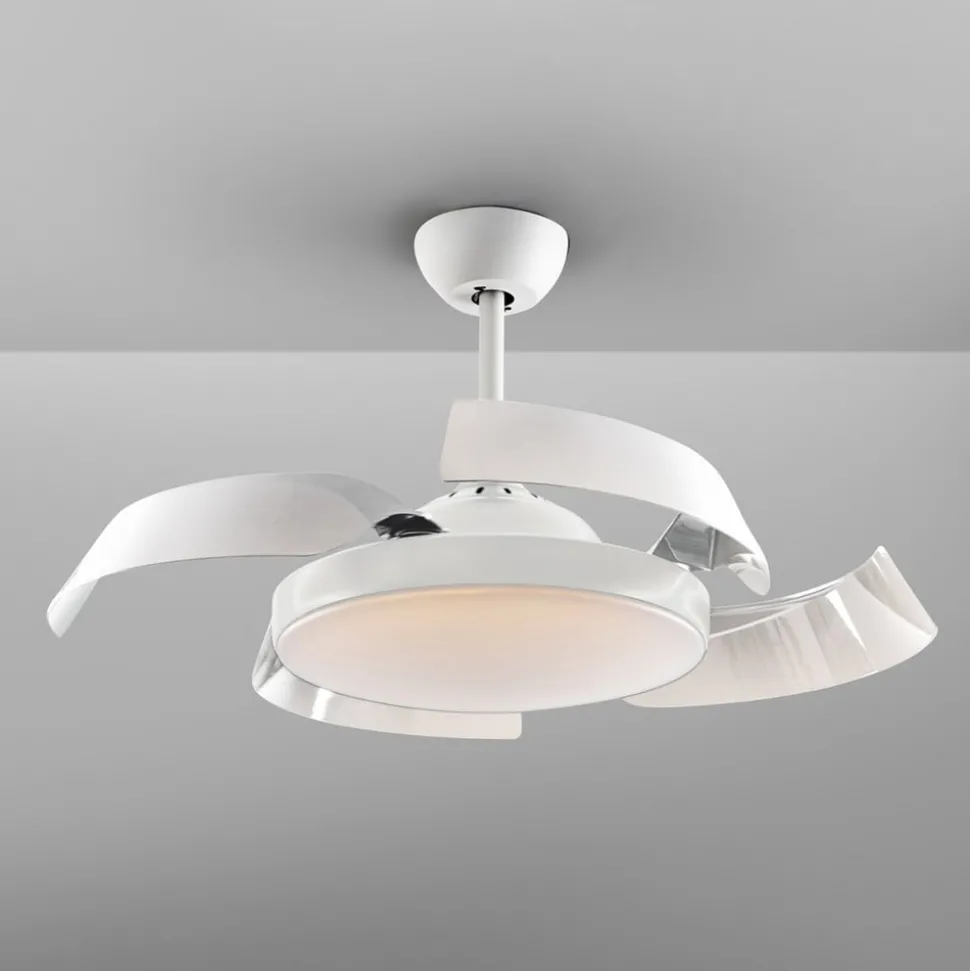 Enzo LED-loftventilator, dæmpbar, CCT, hvid