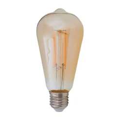 E27 rustik LED-pære 6 W 500lm rav 1.800 K, 2 stk